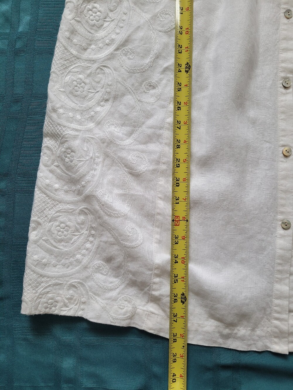 J. Jill White Sleeveless Button-Front Linen Dress - Picture 8 of 10